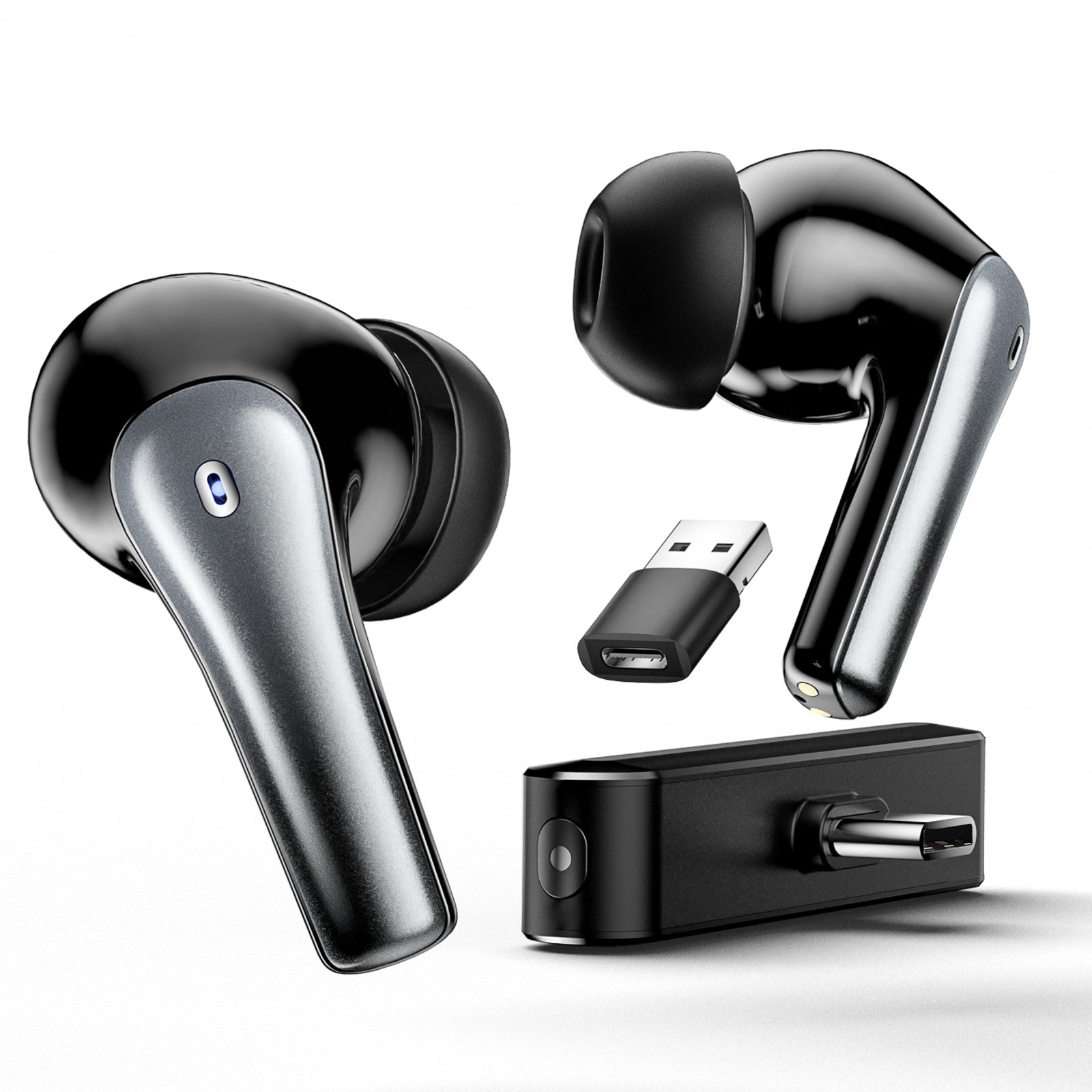 EASYSMX TG-01 Wireless Gaming Earbuds Noise Cancelling 2.4Ghz Bluetooth Earphones for PC PS5 PS4 EASYSMX TG-01 Wireless Gaming Earbuds Noise Cancelling 2.4Ghz Bluetooth Earphones for PC PS5 PS4